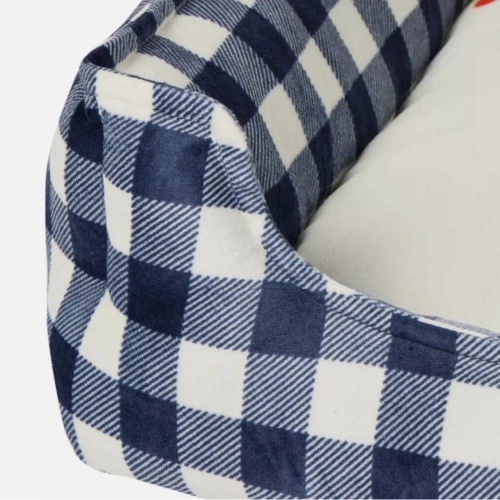 Happy Fall Plaid Pet Bed